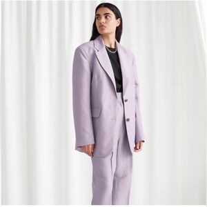 NWT & Other Stories oversized BOXY linen blend blazer